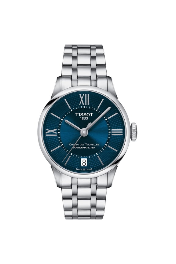 Women's Chemin Des Tourelles Powermatic 80 Lady Blue Dial Watch - T0992071104800
