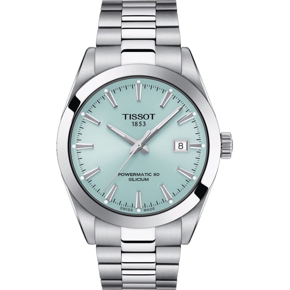 Tissot Gentleman Automatic Powermatic 80 Light Blue Stainless Steel Men's Watch T127.407.11.351.00