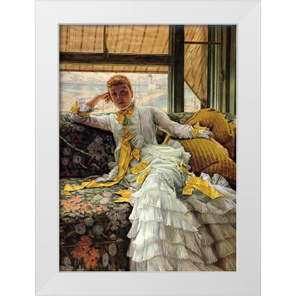 Tissot, James 11x14 White Modern Wood Framed Museum Art Print Titled - July