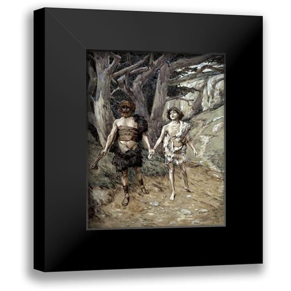 Tissot, James 12x14 Black Modern Framed Museum Art Print Titled - Cain Leadeth Abel To Death