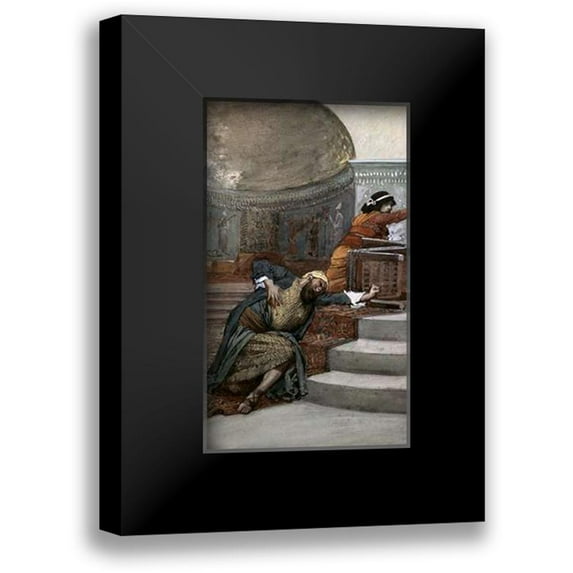 Tissot, James 12x18 Black Modern Framed Museum Art Print Titled - Eglon Slain By Ehud