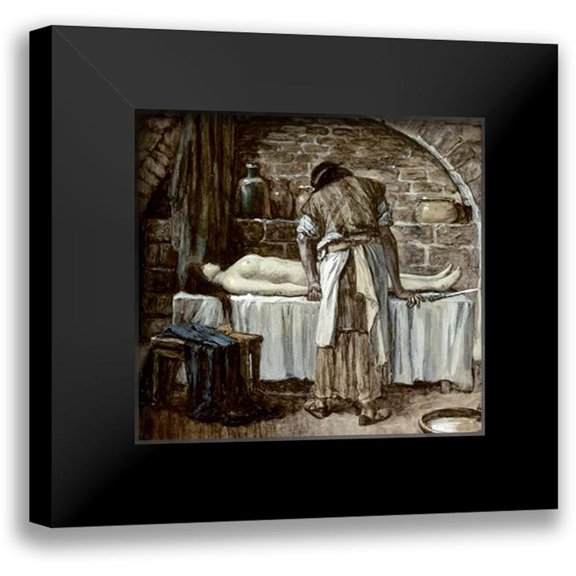 Tissot, James 13x12 Black Modern Framed Museum Art Print Titled - Levite Before The Corpse of His Wife