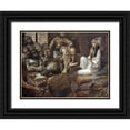 thumbnail image 1 of Tissot, James 14x11 Black Ornate Wood Framed with Double Matting Museum Art Print Titled - Philistines Visit Delilah, 1 of 4