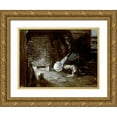 thumbnail image 1 of Tissot, James 14x11 Gold Ornate Wood Framed with Double Matting Museum Art Print Titled - Lost Piece of Silver, 1 of 4