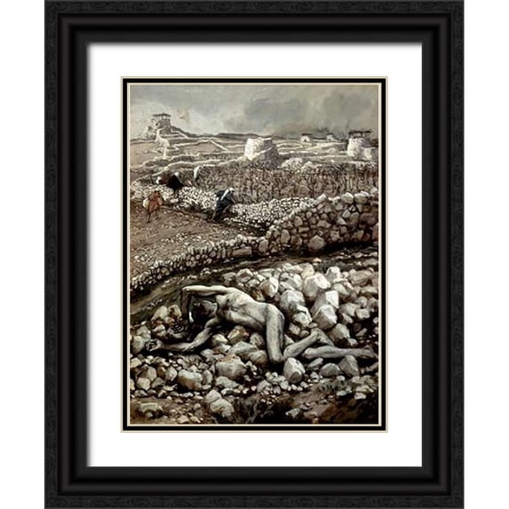 Tissot, James 14x18 Black Ornate Wood Framed with Double Matting Museum Art Print Titled - Son of The Master Vineyard