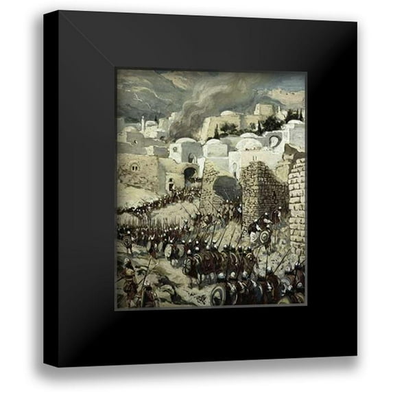 Tissot, James 15x18 Black Modern Framed Museum Art Print Titled - Taking of Jericho