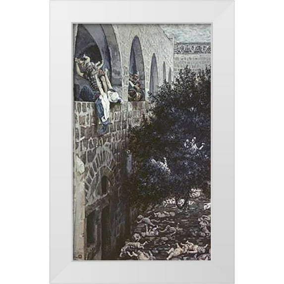 Tissot, James 16x24 White Modern Wood Framed Museum Art Print Titled - Massacre of The Innocents