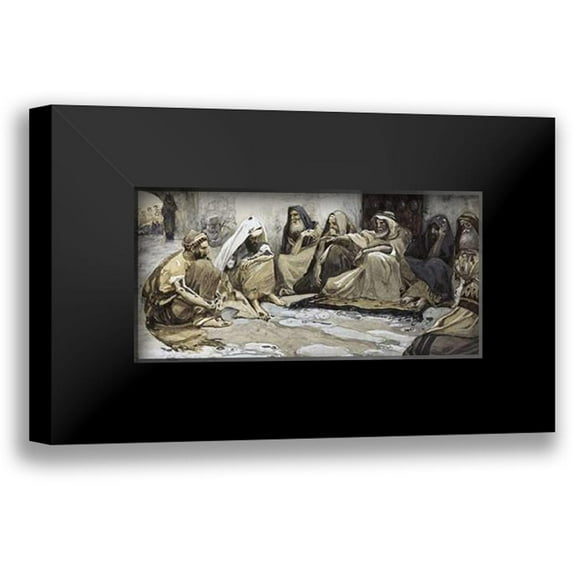 Tissot, James 18x11 Black Modern Framed Museum Art Print Titled - Elders at The Gate