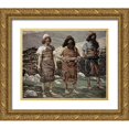 thumbnail image 1 of Tissot, James 18x15 Gold Ornate Wood Framed with Double Matting Museum Art Print Titled - Shem, Ham and Japbeth, 1 of 4