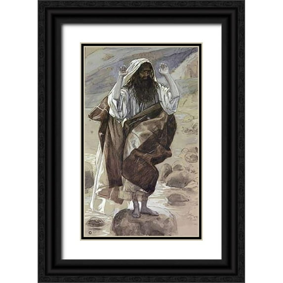 Tissot, James 21x32 Black Ornate Wood Framed with Double Matting Museum Art Print Titled - Thaddaus Or Jude