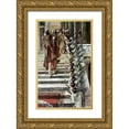thumbnail image 1 of Tissot, James 21x32 Gold Ornate Wood Framed with Double Matting Museum Art Print Titled - Mordecais Honour, 1 of 4