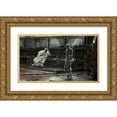 thumbnail image 1 of Tissot, James 24x16 Gold Ornate Wood Framed with Double Matting Museum Art Print Titled - Jesus Before Pilate For The First Time, 1 of 4