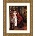 thumbnail image 1 of Tissot, James 24x32 Gold Ornate Wood Framed with Double Matting Museum Art Print Titled - Ladies Looking At Japanese Objects, 1 of 4