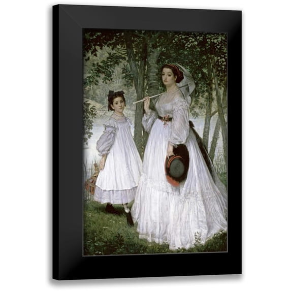 Tissot, James Jacques 13x18 Black Modern Framed Museum Art Print Titled - Portrait in a Park