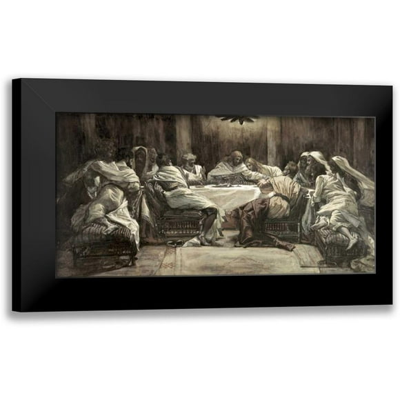 Tissot, James Jacques 14x9 Black Modern Framed Museum Art Print Titled - The Lords Supper