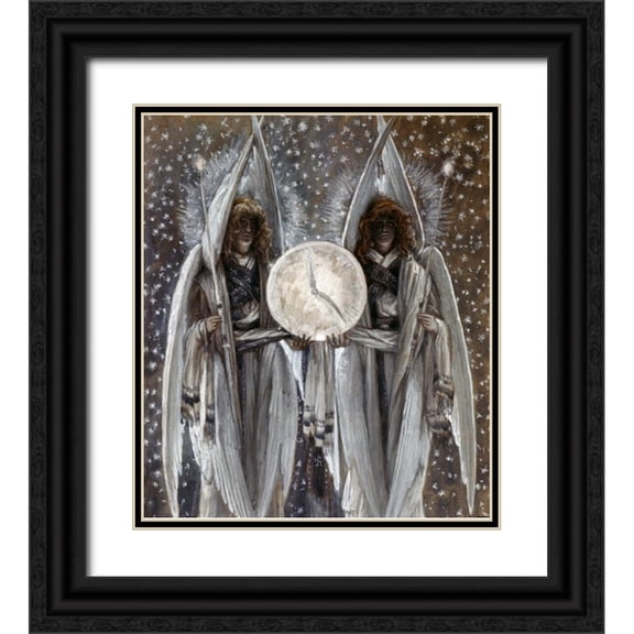Tissot, James Jacques 15x17 Black Ornate Wood Framed with Double Matting Museum Art Print Titled - Thursday Evening - Holy Thursday