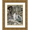 thumbnail image 1 of Tissot, James Jacques 19x24 Gold Ornate Wood Framed with Double Matting Museum Art Print Titled - A Holy Woman Wipes the Face of Jesus, 1 of 4