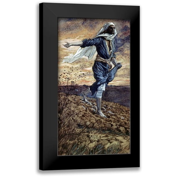 Tissot, James Jacques 9x14 Black Modern Framed Museum Art Print Titled - The Parable of the Sower