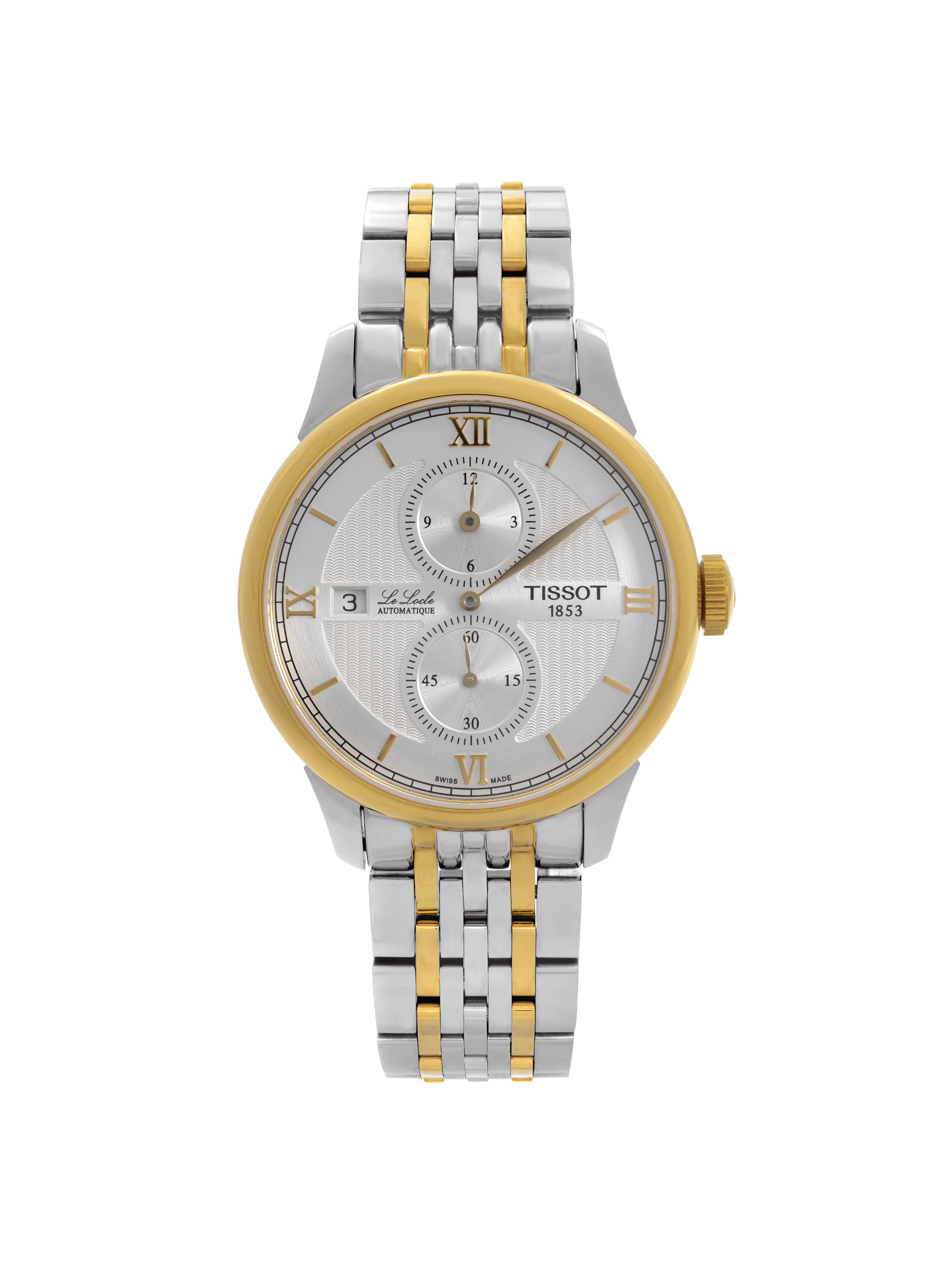 Tissot Le Locle 39mm Two Tone Steel Silver Automatic Watch T006.428.22.038.02