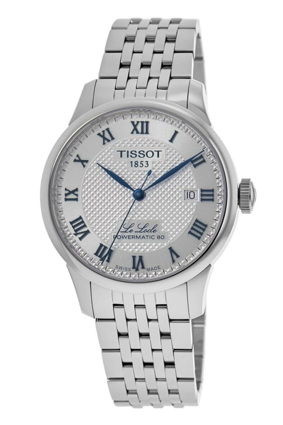 Le Locle Powermatic 80 20th Anniversary Silver Dial Men's Watch T0064071103303