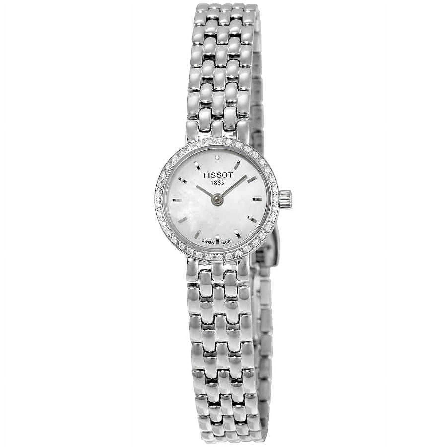 Tissot mother of pearl online ladies watch with diamonds