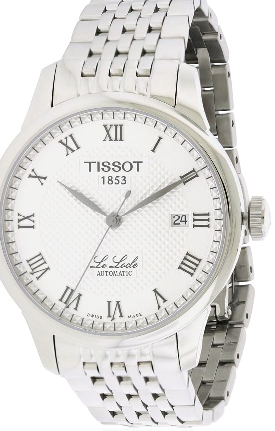 Tissot Men's Le Locle T41.1.483.33 White Stainless-Steel Swiss Automatic Watch