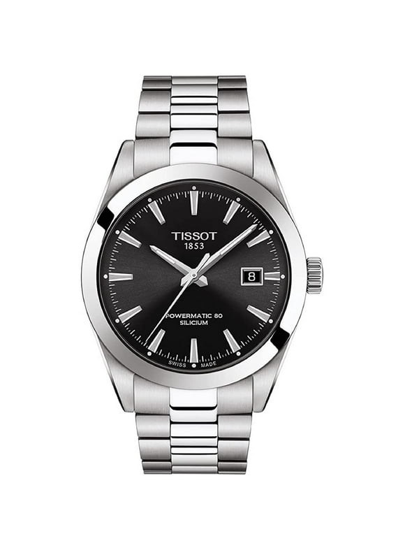 Men's Powermatic 80 Black Dial Watch - T1274071105100