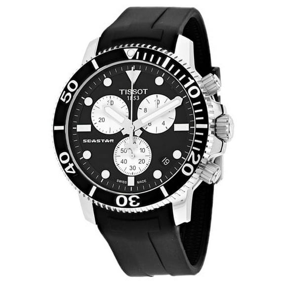 Tissot Men's Seastar 1000 Chronograph Quartz Black/White 45.5mm WatchT1204171705100