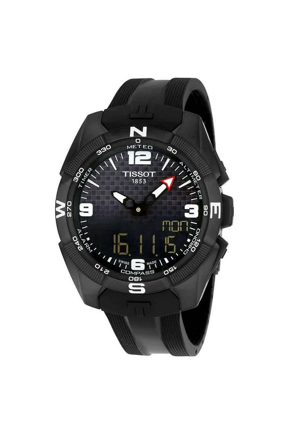 Men's T-Touch T091.420.47.057.01 Black Rubber Swiss Multifunction Watch