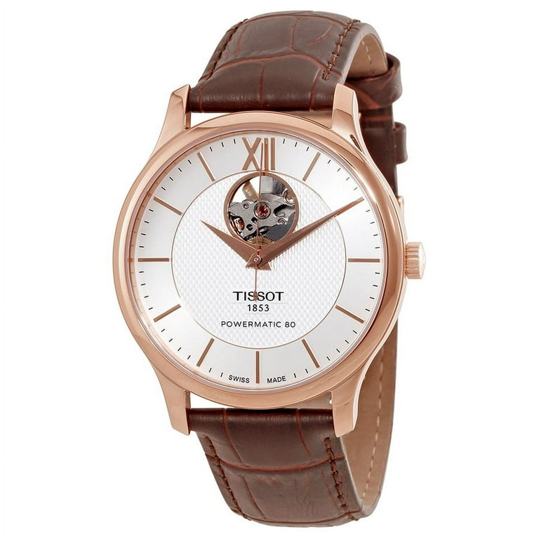 Tissot powermatic 80 shop open heart rose gold