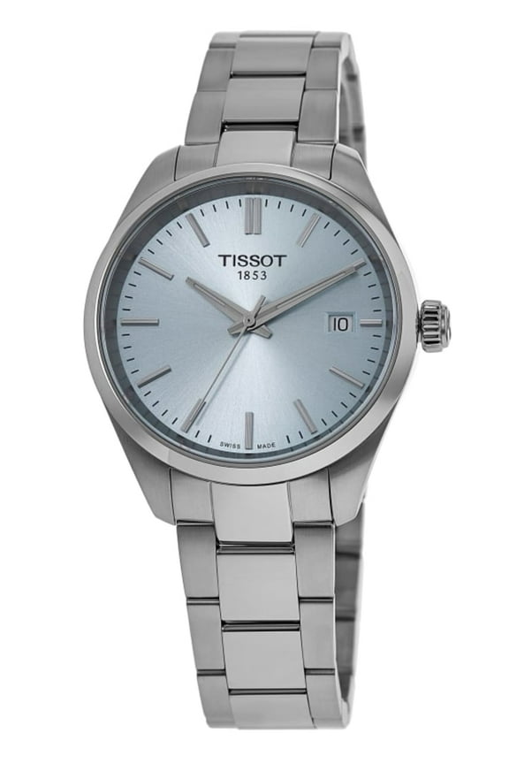 PR 100 34mm Quartz Ice Blue Dial Steel Women's Watch T150.210.11.351.00