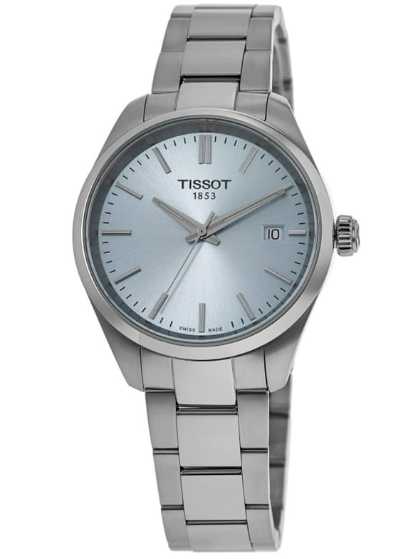 PR 100 34mm Quartz Ice Blue Dial Steel Women's Watch T150.210.11.351.00