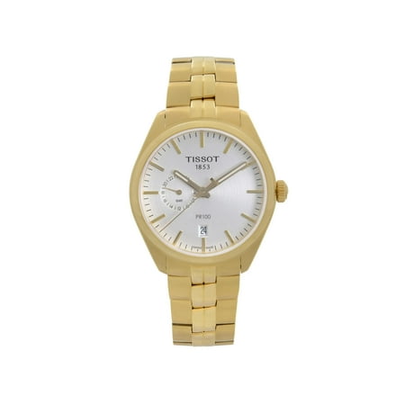 Tissot PR 100 39mm Dual Time Gold-Tone Steel Quartz Men Watch T101.452.33.031.00