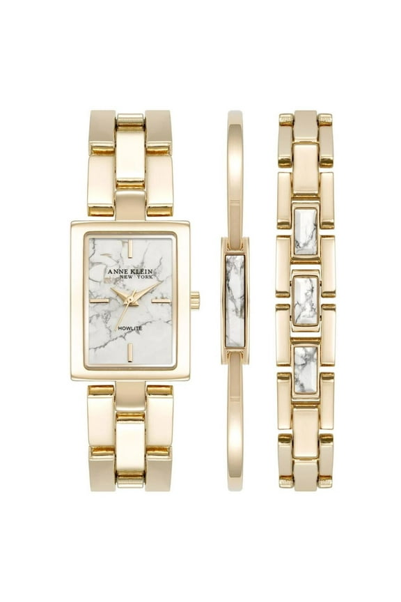 New York Women's Howlite Bracelet & Watch Set 12-7748HLST