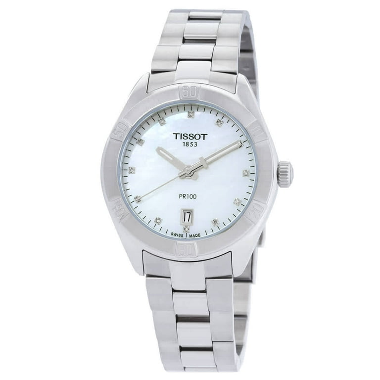 Tissot PR 100 Sport Chic Quartz Diamond White Mother of  display picture 1