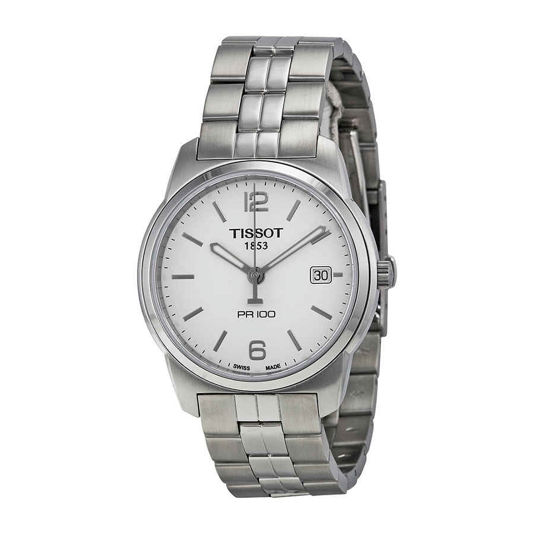 Tissot PR100 White Dial Stainless Steel Men s Watch T0494101101700