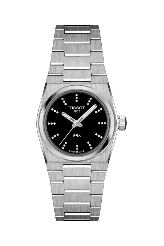 PRX Quartz 25mm Black Diamond Dial Steel Women's Watch T137.010.11.056.00