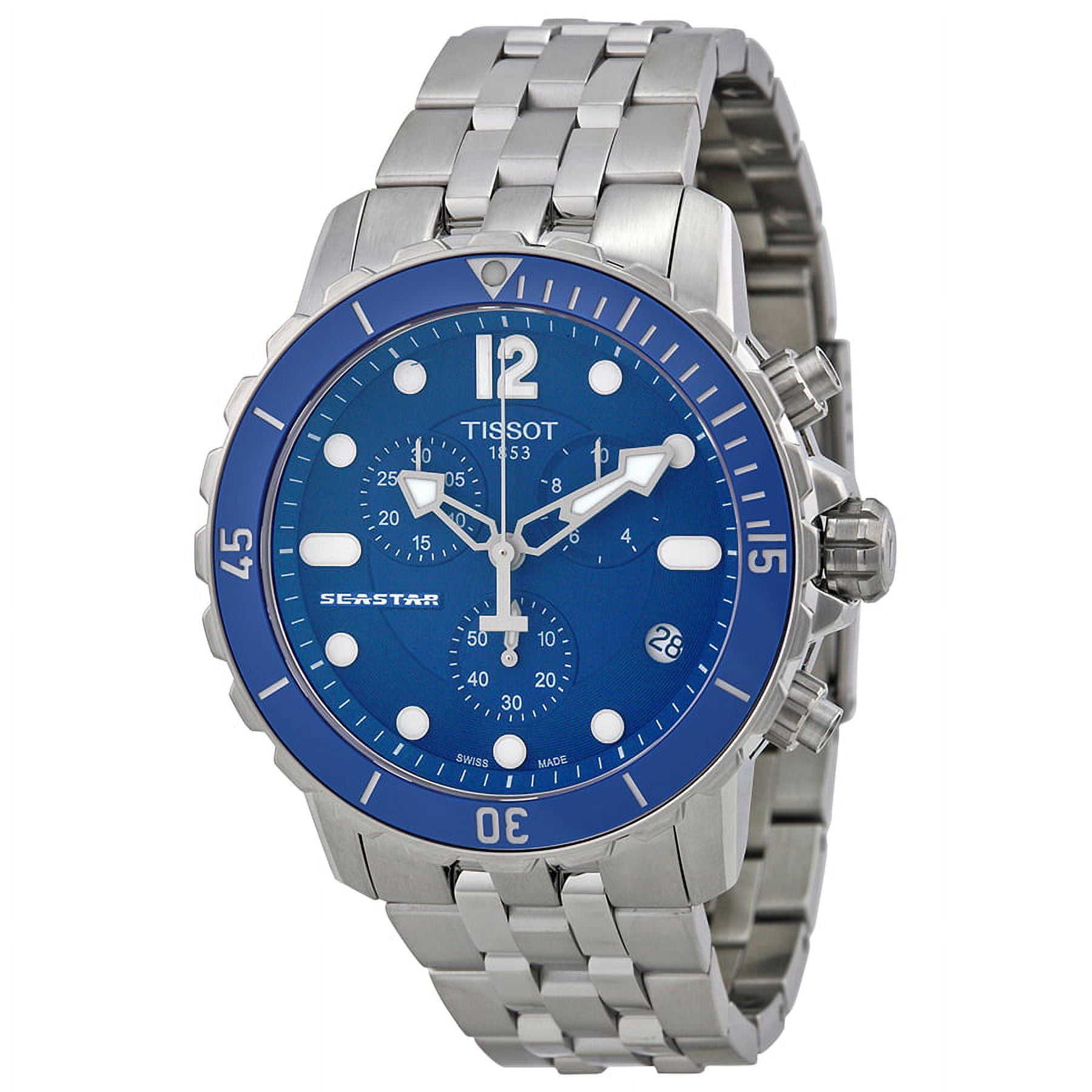 Tissot Seastar Chronograph Blue Dial Mens Watch T0664171104700