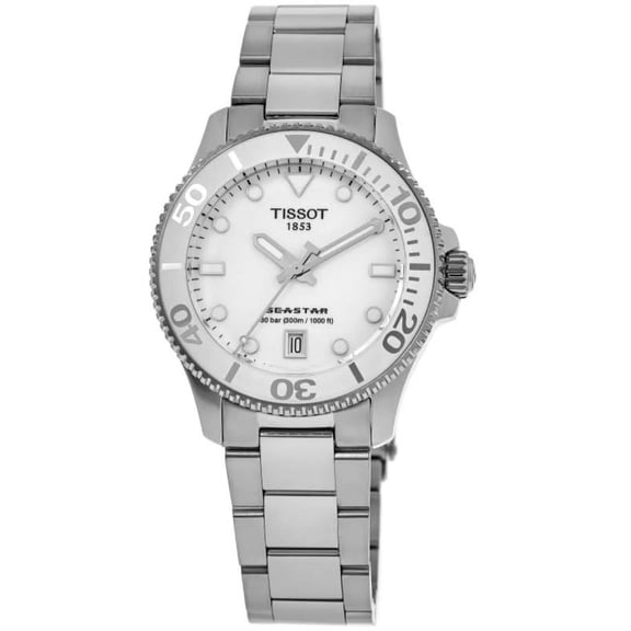 Tissot Seastar 1000 White Dial Women's Quartz Watch T120.210.11.011.00
