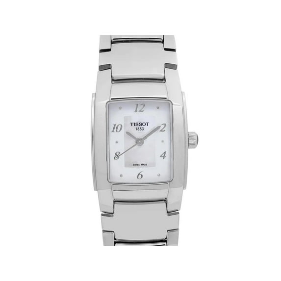 Tissot T-10 25.5mm Steel Mother of Pearl Quartz Ladies Watch T073.310.11.116.00