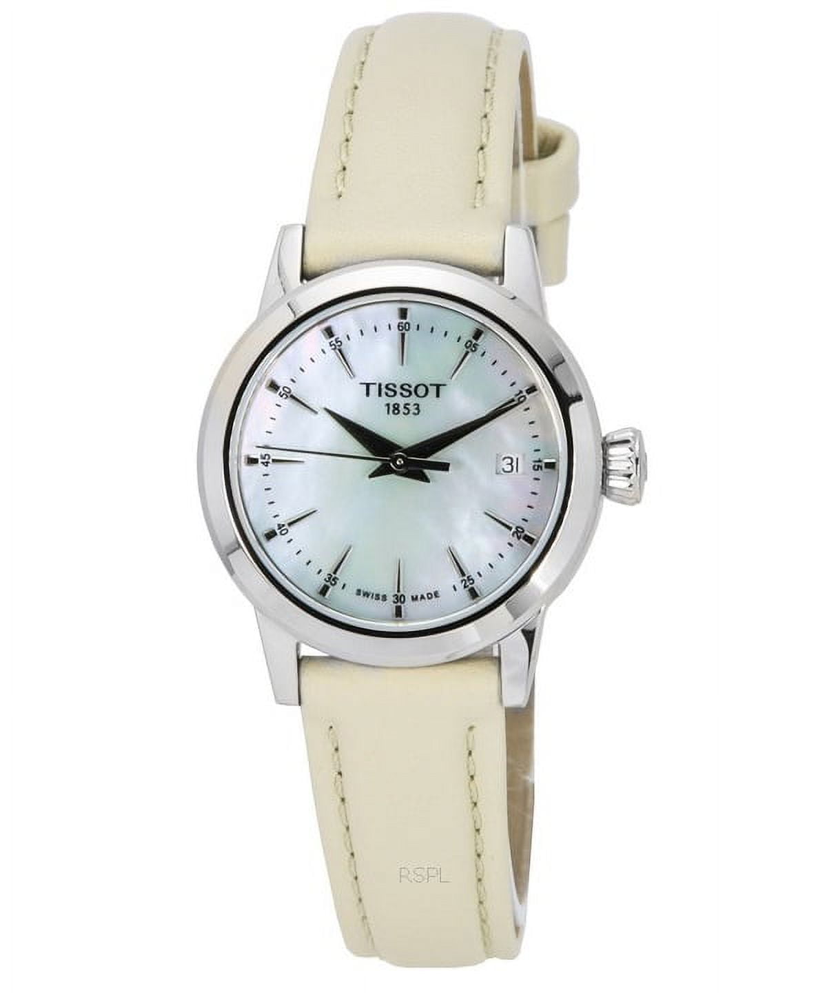 Tissot T Classic Dream Lady Leather Strap Silver Dial Quartz T129.210.16.111.00 T1292101611100 Women s Watch