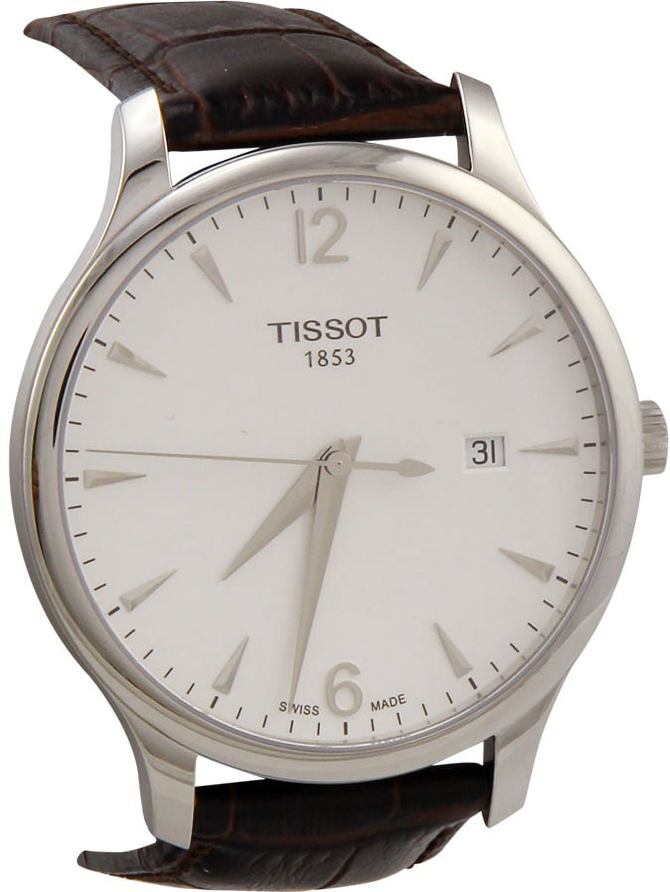 tissot t tradi o cl nica maisrador prado couro marrom mens watch