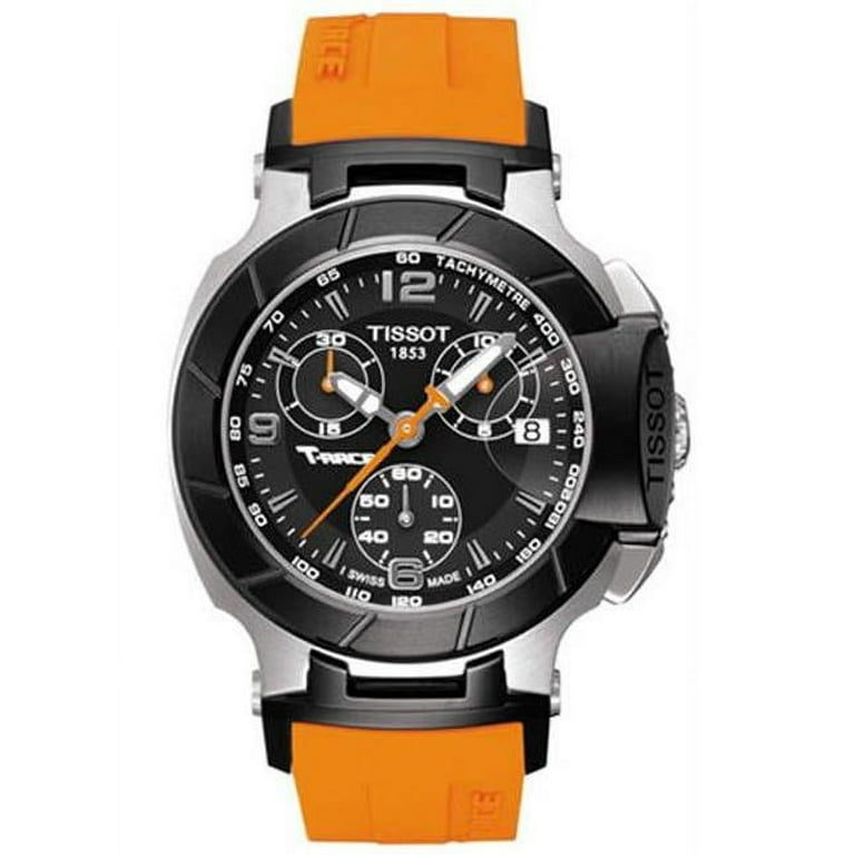 Tissot orange and cheap black watch