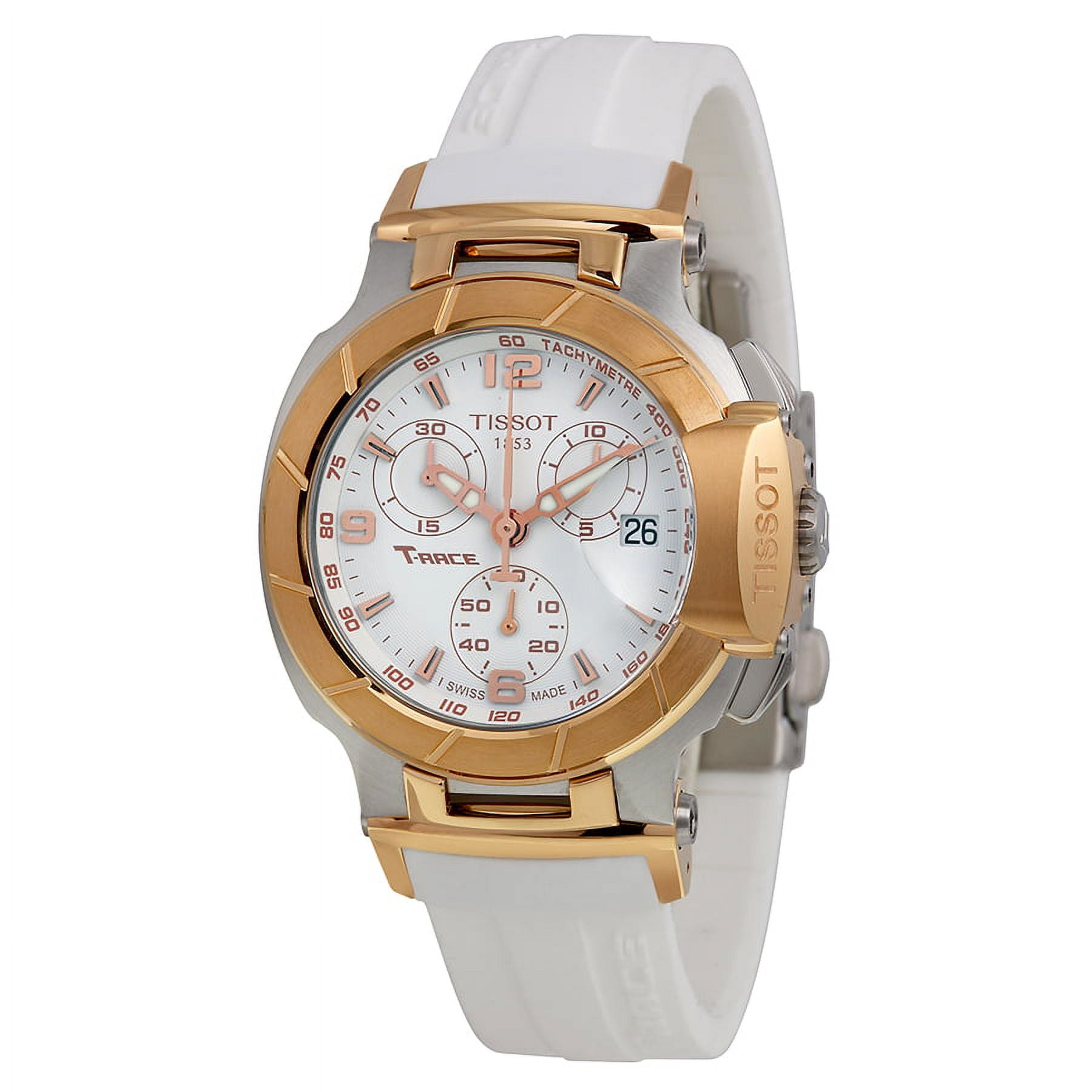 Tissot T Race Chronograph White Dial Ladies Watch T0482172701700