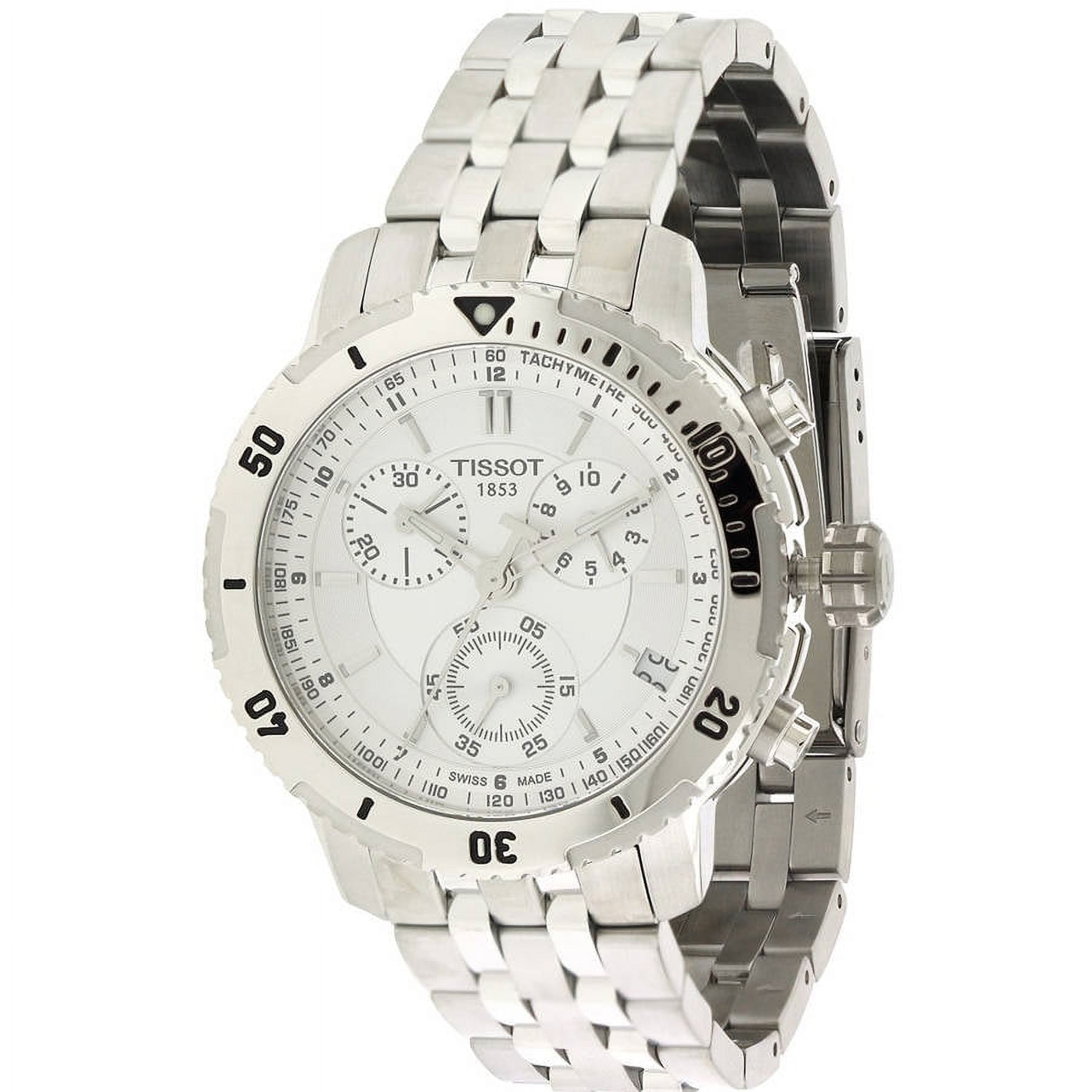 Tissot Men's T0674171103100 PRS 200 Silver Chronograph Dial Watch :  : Fashion