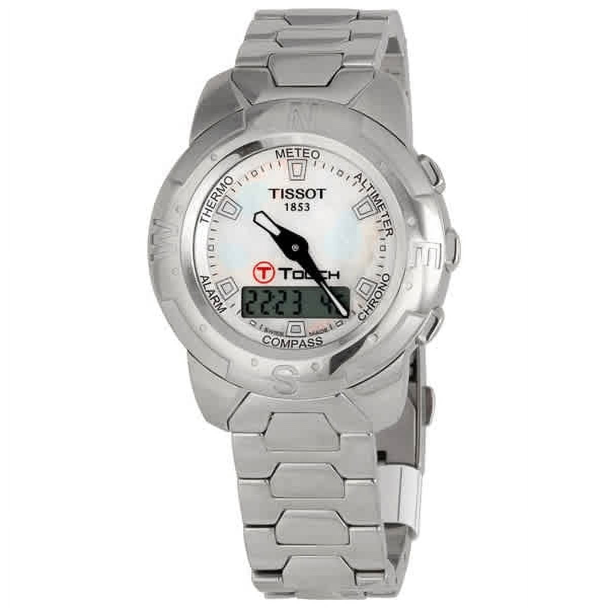 【美品】TISSOT T-TOUCH T075220A PEARLDIAMOND Tissot T Touch Mother of Pearl Diamond T075.220.11.106.00