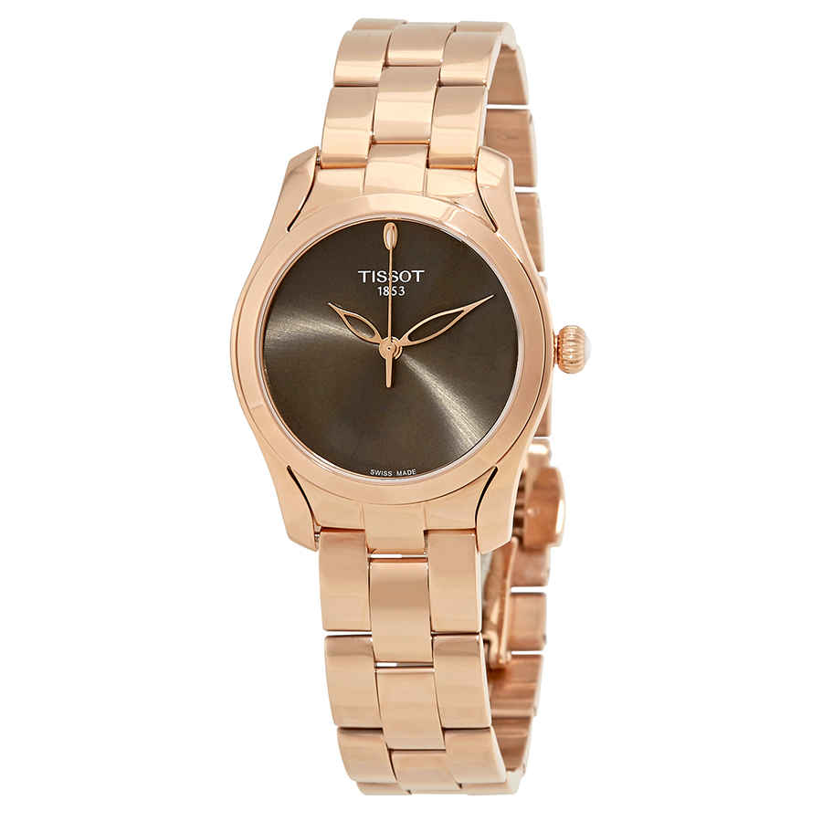 Tissot T-Wave Anthracite Dial Ladies Rose Gold Tone Watch  display picture 2