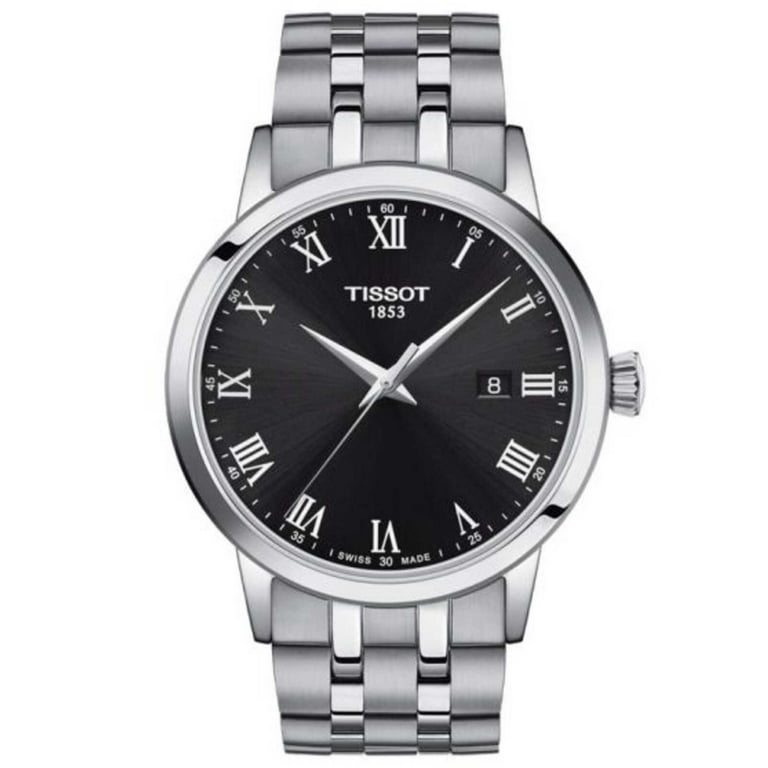 Tissot black stainless clearance steel watch