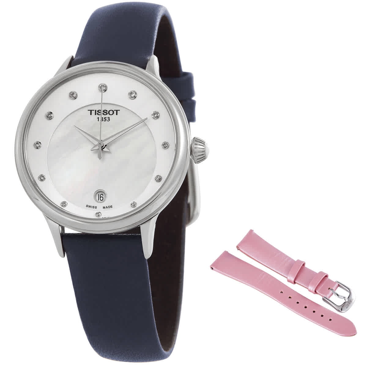 Tissot Odaci-T Quartz Diamond White Mother of Pearl Dial Ladies