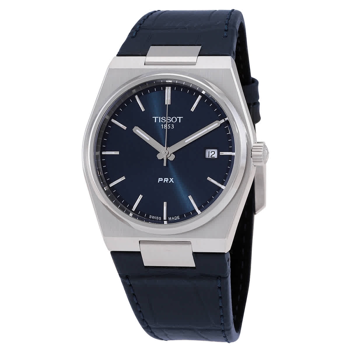 Tissot T1374101604100 Men s PRX Blue Leather Strap Watch Walmart